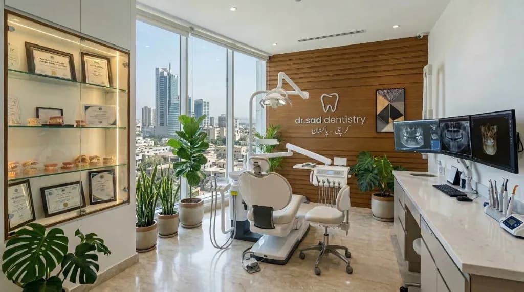 Treatment room at Smile By Alkhaleej Clinics, Karachi