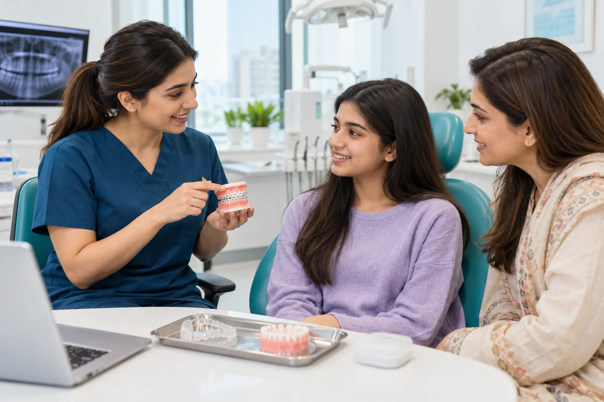 Stages of orthodontic treatment from records to debonding