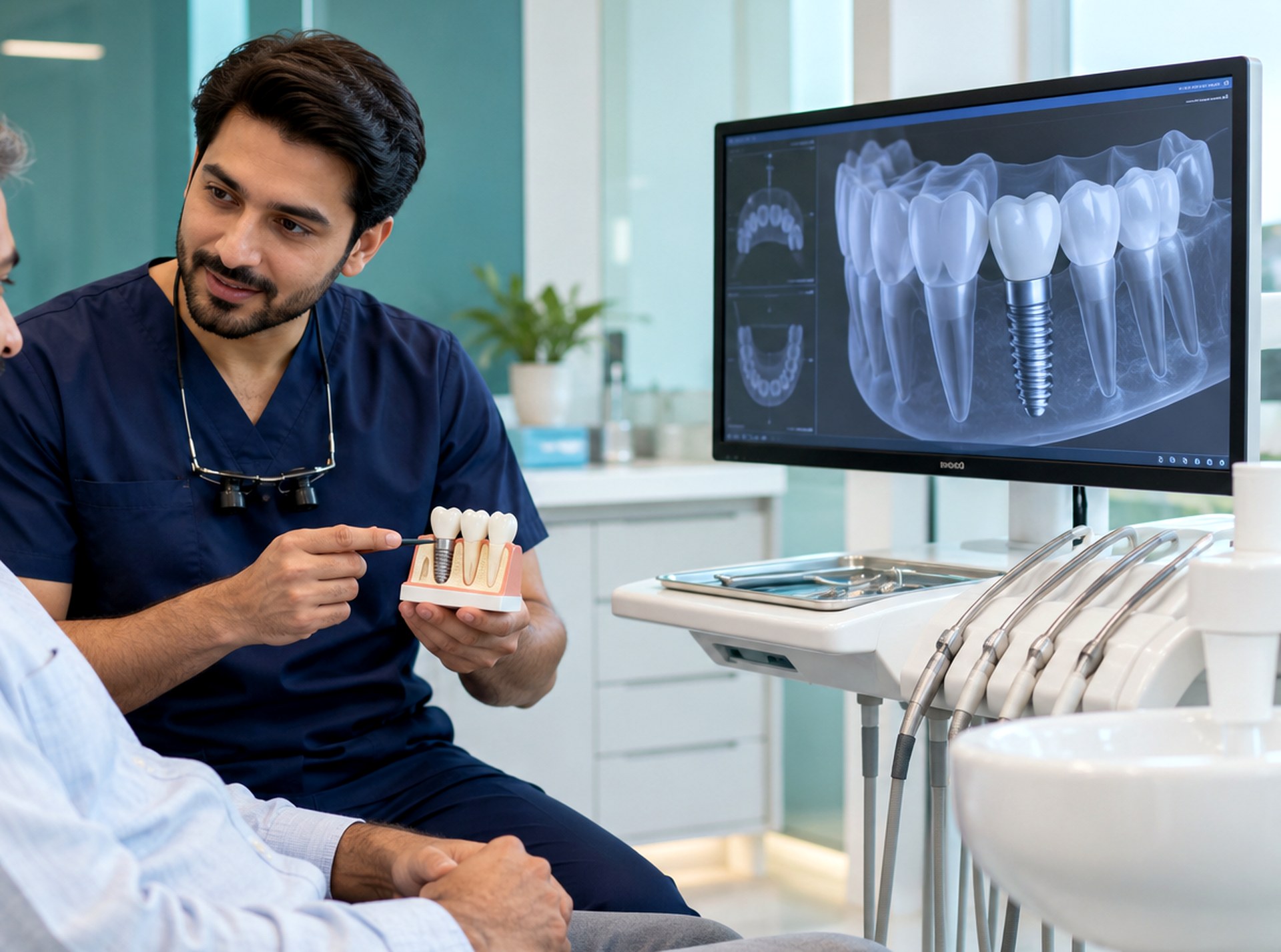 Zirconia dental crown restoration